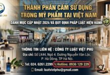Danh sách thành phần cấm trong mỹ phẩm